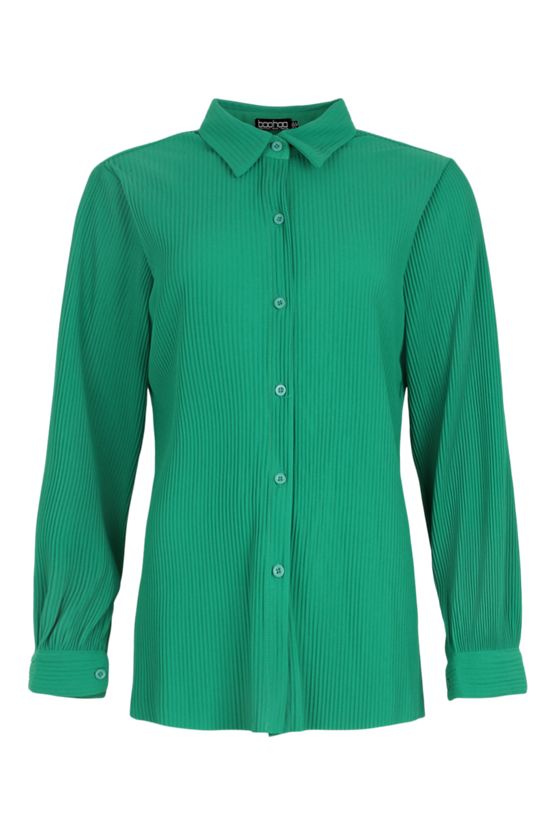 Premium Plisse Relaxed Fit Shirt | Boohoo.com (UK & IE)