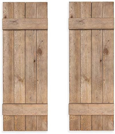 Ilyapa Wood Shutters Wall Decor - Farmhouse Style Barn Door Shutters for Interior Wall Art | Amazon (US)