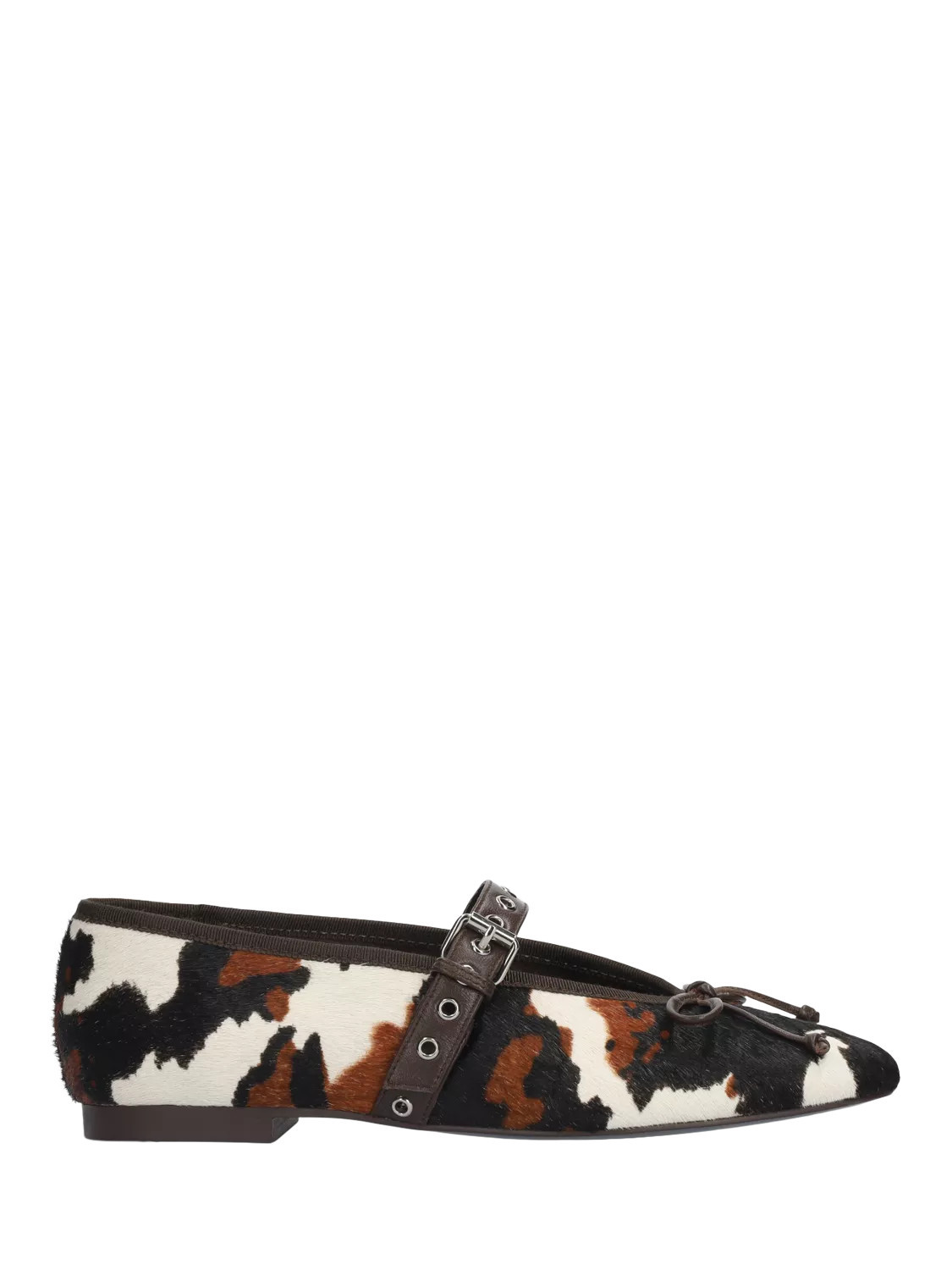 Bibi Lou Cow Print Flat Shoes | John Lewis (UK)