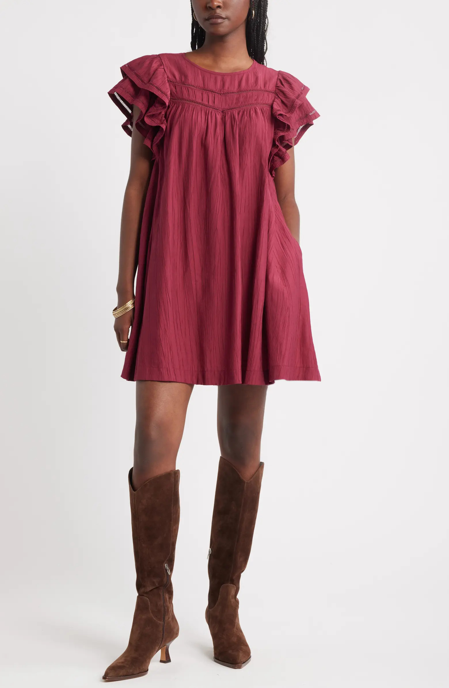 Double Ruffle Shift Dress | Nordstrom