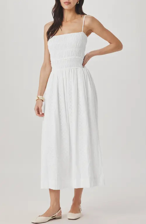 Splendid Kenzie Eyelet Sleeveless Maxi Dress in White at Nordstrom, Size Large | Nordstrom