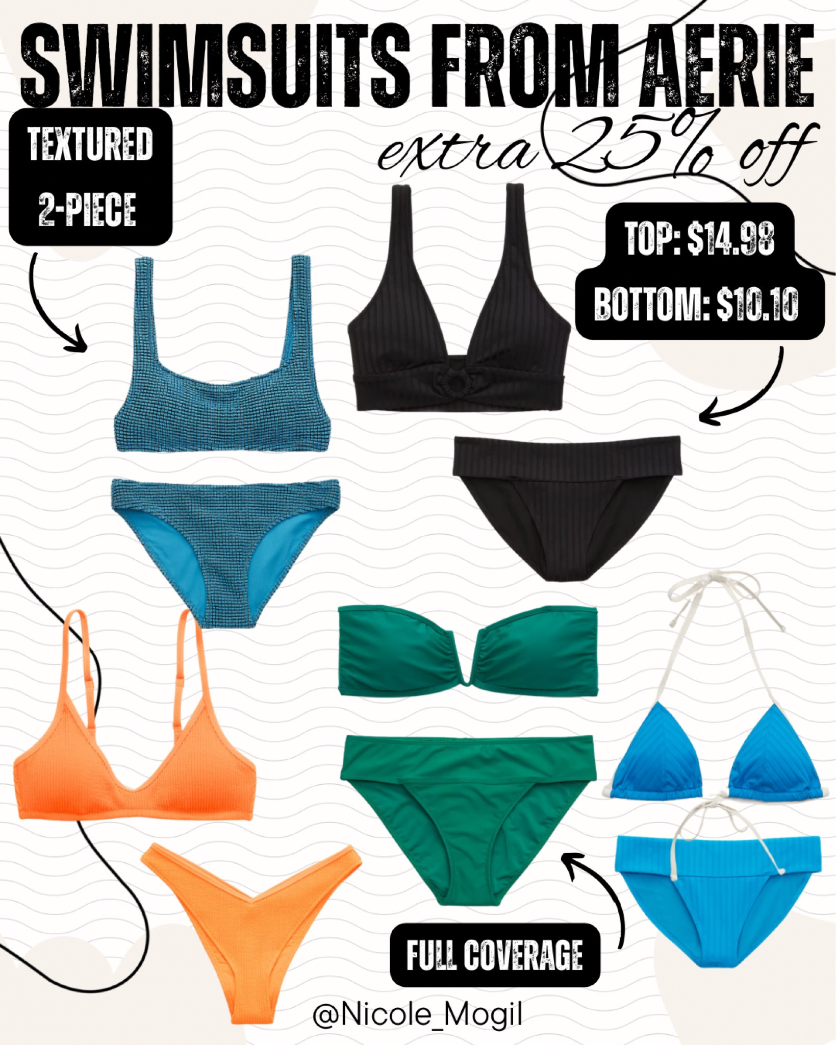 Shop the aerie sale and get an 
 25% off!! I just ordered these swimsuits, but sizes are going fast! 

ae | aerie | swimwear | swimsuit | bathing suit | textured bathing suit | vacation | what to pack 

#LTKunder50 #LTKswim #LTKtravel