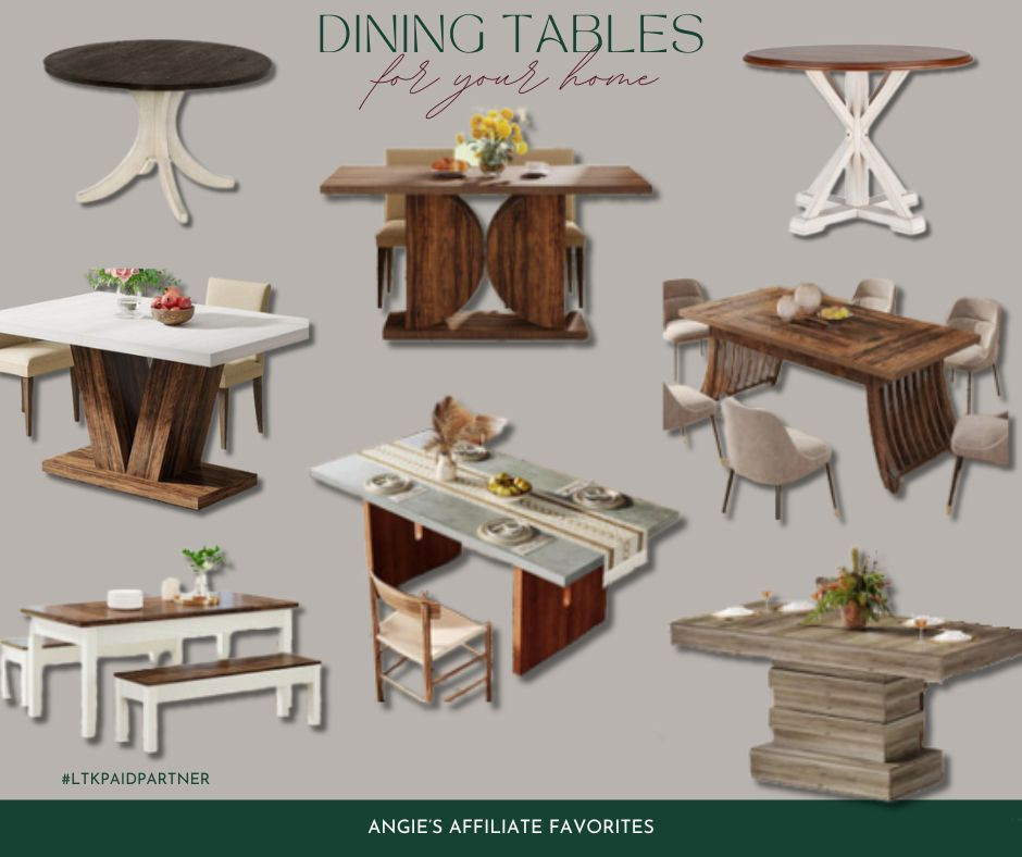 Find the Dining Table That Fits Your Style

A dining table is more than just a place to eat – it’s where memories are made. Whether you’re hosting a festive dinner or enjoying a quiet breakfast, the right table sets the tone for your space.

Picture sleek, modern tables with clean lines for a contemporary touch, or rustic wooden tables that bring warmth and character. Prefer something timeless? Go for classic designs with rich finishes. For smaller spaces, round or extendable tables provide flexibility without sacrificing style.

No matter your taste, there’s a perfect dining table waiting to complete your home. Browse our latest collection to find the one that speaks to you!
#paidpartner 
#dining #diningtables #homedining #tables 

 #LTKHome