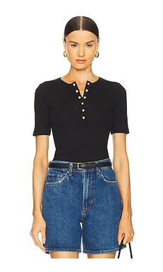 ANINE BING Alessia Tee in Black from Revolve.com | Revolve Clothing (Global)