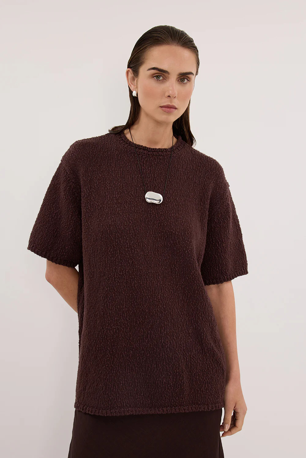 SUE CHOC OVERSIZED KNIT TEE | DISSH