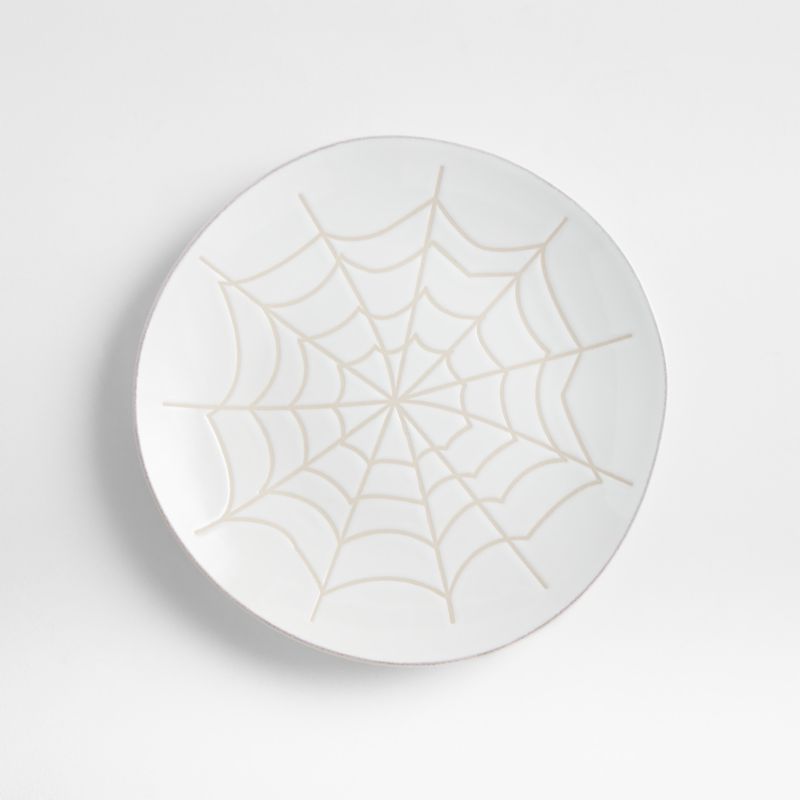 Spiderweb Halloween Salad Plate + Reviews | Crate & Barrel | Crate & Barrel
