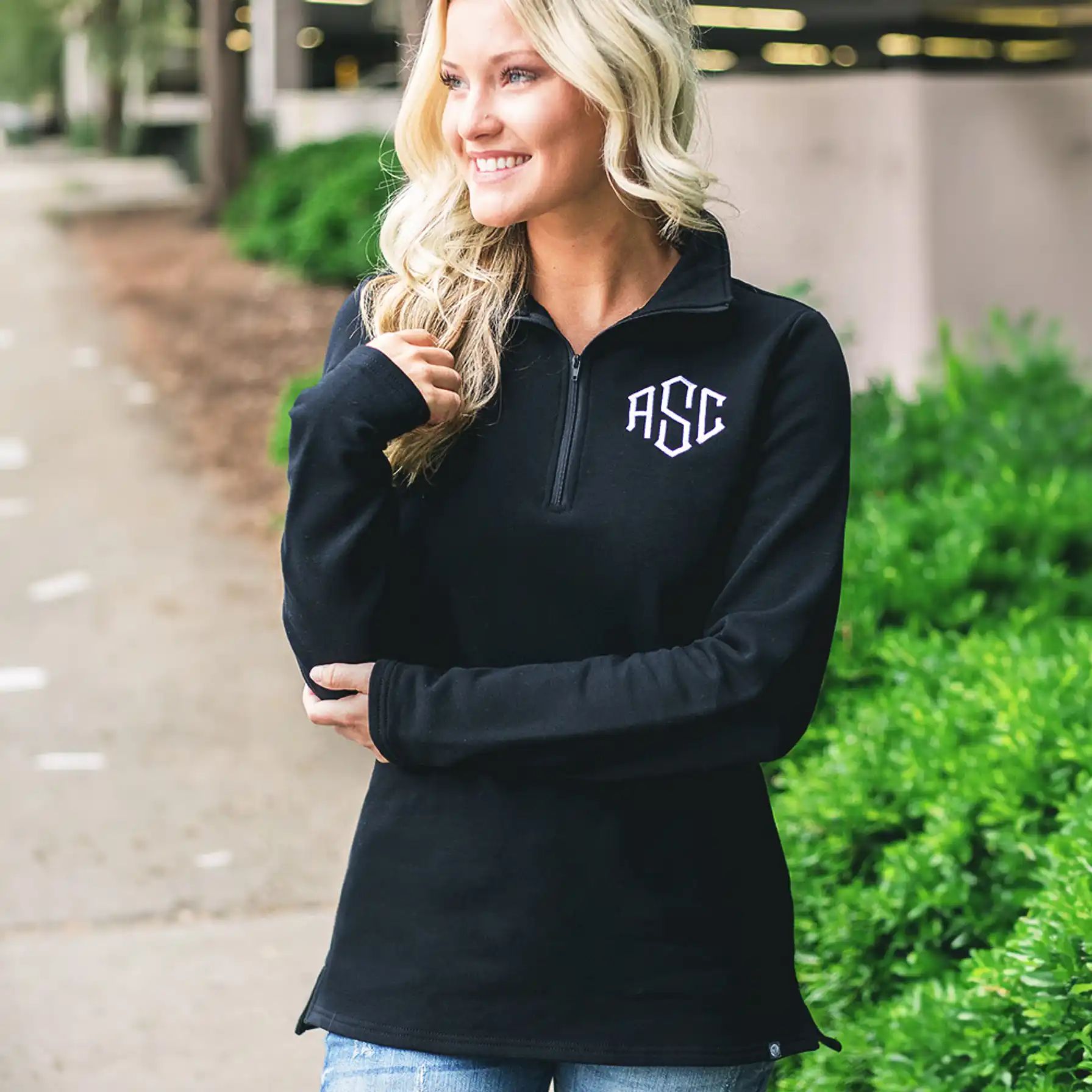 Monogrammed Pullover Sweatshirt | Marleylilly