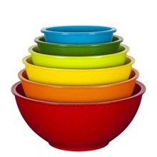 YIHONG 6 Pcs Plastic Mixing Bowls Set, Colorful Serving Bowls for Kitchen, Ideal for Baking, Prepping, Cooking and Serving Food, Nesting Bowls for Spa | SHEIN