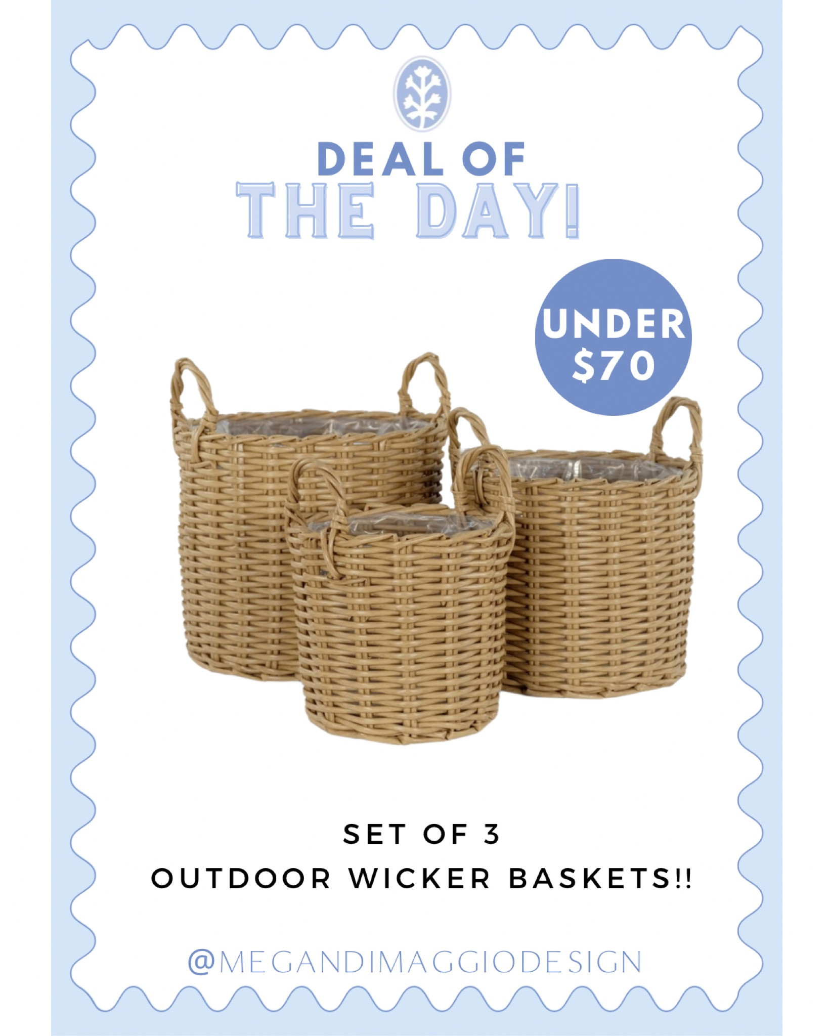 Always on the hunt for outdoor safe wicker baskets and this 2 of 3 is a great affordable option for your front porch or back patio!! 🙌🏻☀️🌸 Snag this set for under $70 🤯👏🏻👏🏻👏🏻

#LTKFindsUnder100 #LTKHome #LTKSeasonal