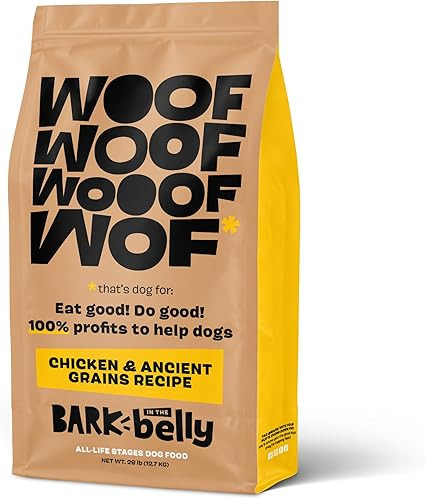 Bark in The Belly Chicken & Ancient Grains Recipe Premium Dog Food – 28 lb Bag (12.7 kg) | Amazon (US)