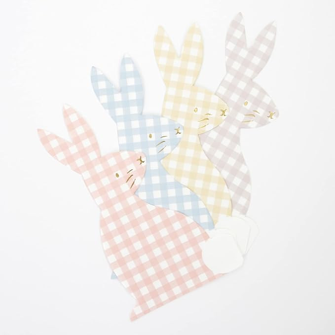 Meri Meri Gingham Bunny Napkins (Pack of 16) - Easter | Amazon (US)