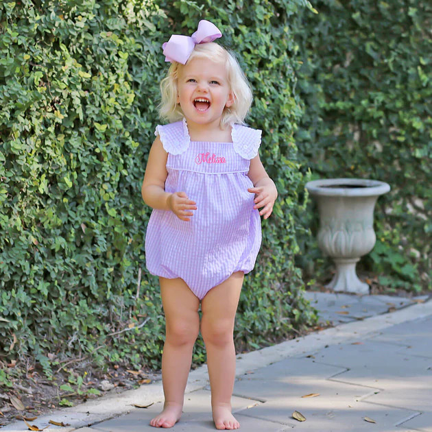 Purple Gingham Lulu Bubble | Classic Whimsy