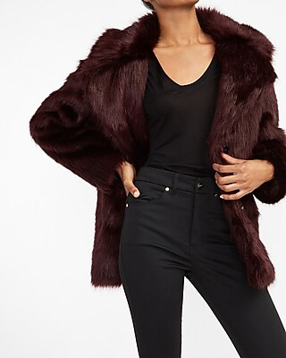 Cozy Faux Fur Coat | Express