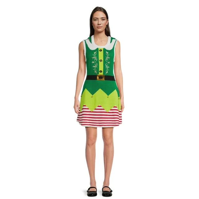 No Boundaries Juniors Elf Dress, Sizes XS-3XL | Walmart (US)