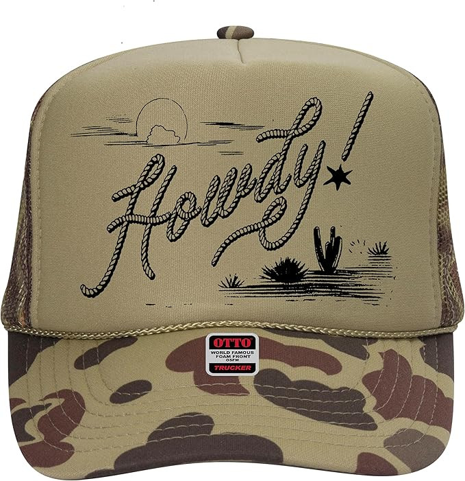 Howdy! Rope Trucker Hat - Trendy Vintage Funny Cowboy Cowgirl Country Designer Camo Tequila Weste... | Amazon (US)