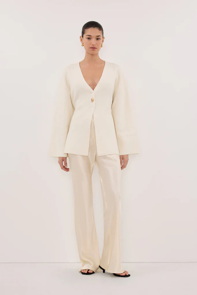 SCOUT CREAM LONG SLEEVE KNIT TOP | DISSH