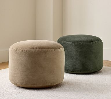Everywhere Velvet Pouf | Pottery Barn (US)