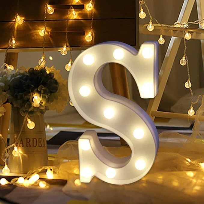 LED Marquee Letter Lights Sign 26 Alphabet Light Up Letters Sign for Night Light Wedding Birthday... | Amazon (US)