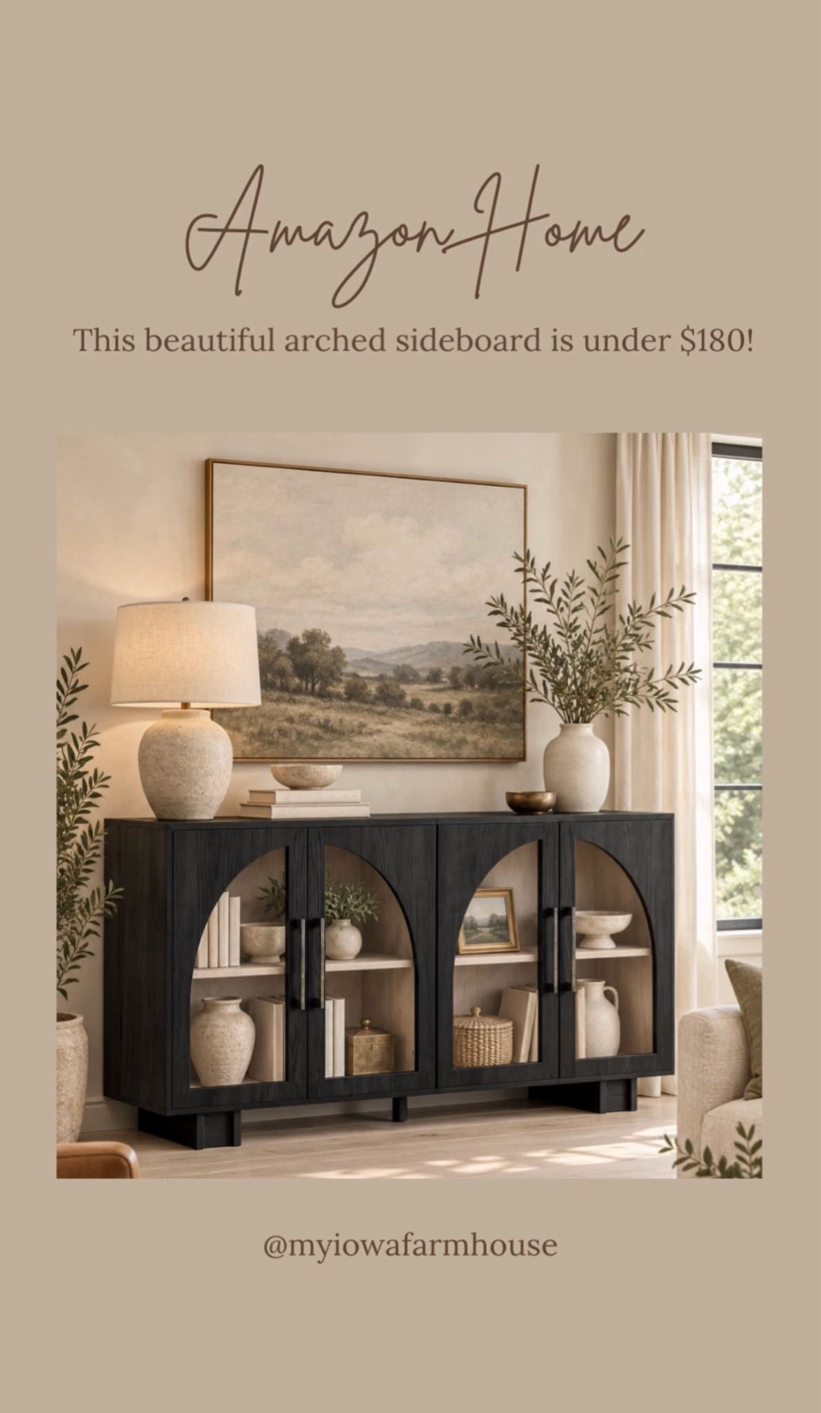 This sideboard looks so rich and is under $180 on Amazon! ￼￼

#LTKHome