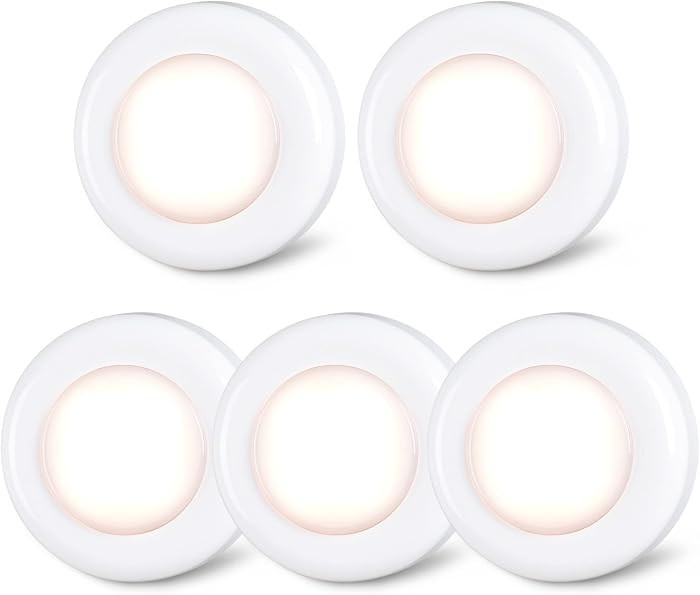 STAR-SPANGLED Push Tap Light, 2.8\u201d Mini Night Touch LED Puck Lamp, Portable Under Cabinet Li... | Amazon (US)