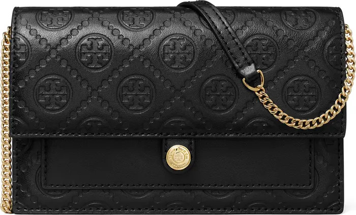 T Monogram Debossed Wallet on a Chain | Nordstrom