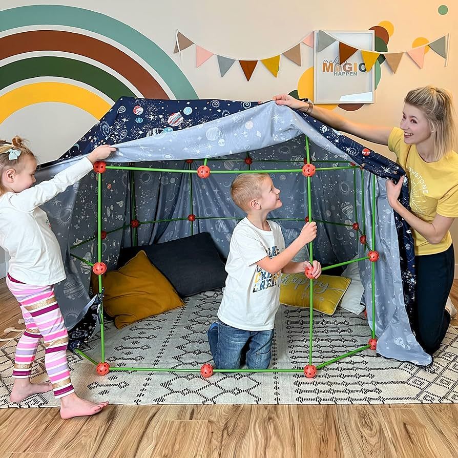 Blanket Fort for Kids, Fits Fort Building Kit, Kids Fort, Portable Blanket Fort for Indoor, Kids ... | Amazon (US)