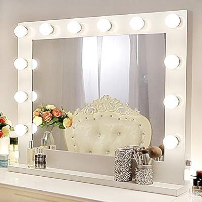 Chende Vanity Mirror with Light Hollywood Makeup Mirror Wall Mounted Lighted Mirror + 14 Free LED... | Amazon (US)