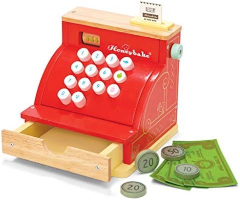 Le Toy Van - Wooden Honeybake Toy Cash Register | Role Play Toy | With Receipt, Opening Till Drawer  | Amazon (US)