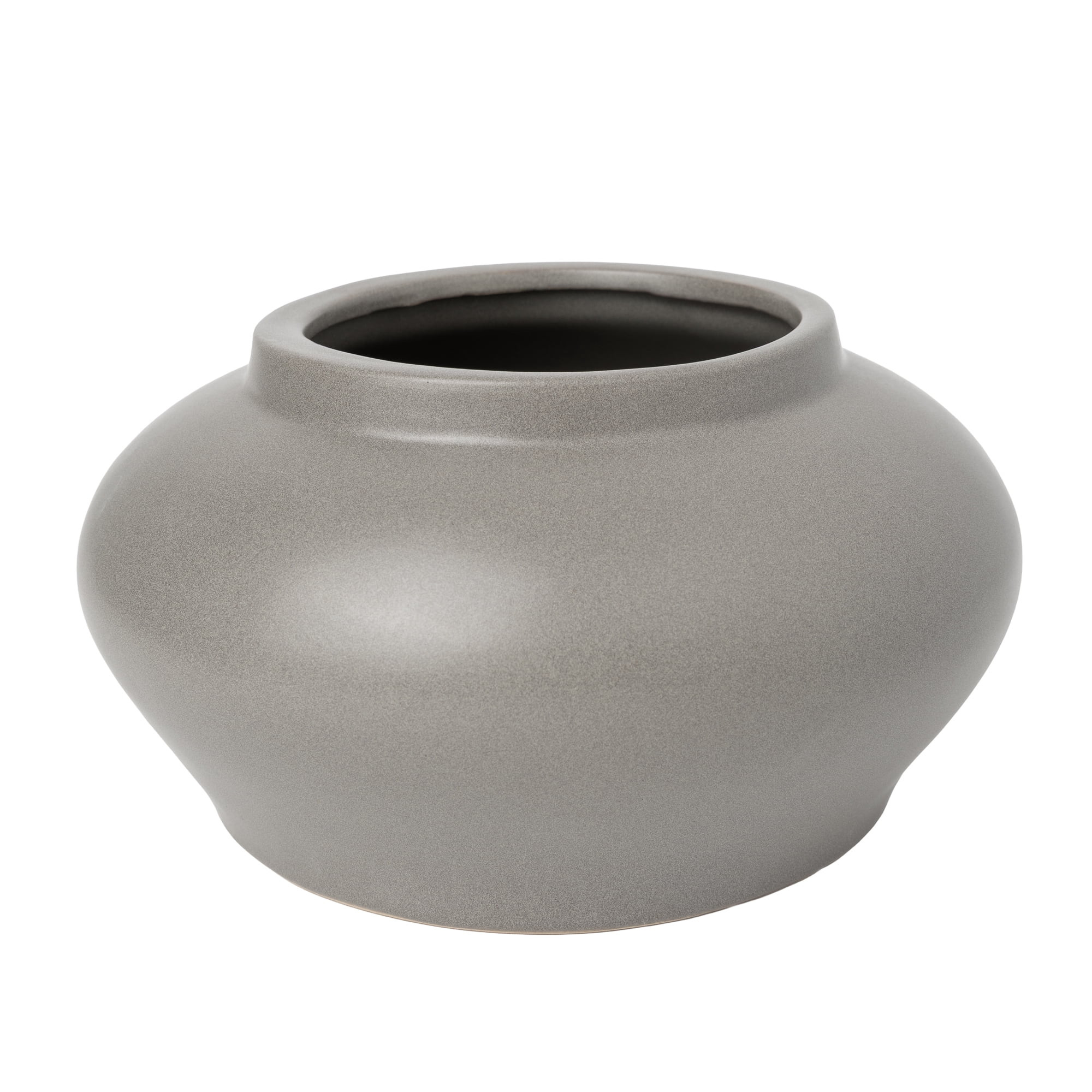 Better Homes & Gardens Gray Ceramic Decorative Vase | Walmart (US)