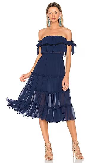 MISA Los Angeles Micaela Dress in Navy | Revolve Clothing (Global)