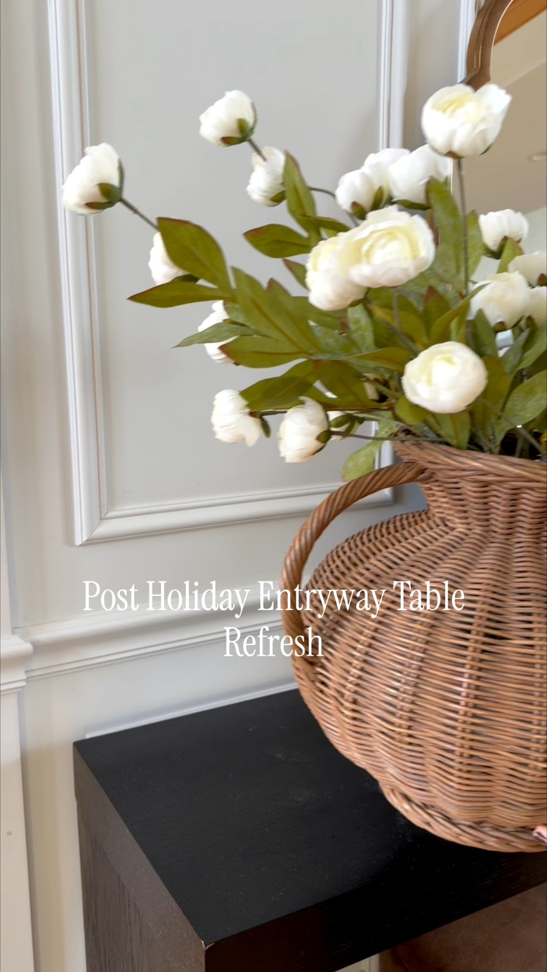 Post Holiday Entryway Table Refresh! 

The prettiest faux peonies ever! I have two bundles in here but this vase is big. You can do one bundle. Also, my console table and mirror are both on sale. 

#LTKHome #LTKSaleAlert #LTKSeasonal