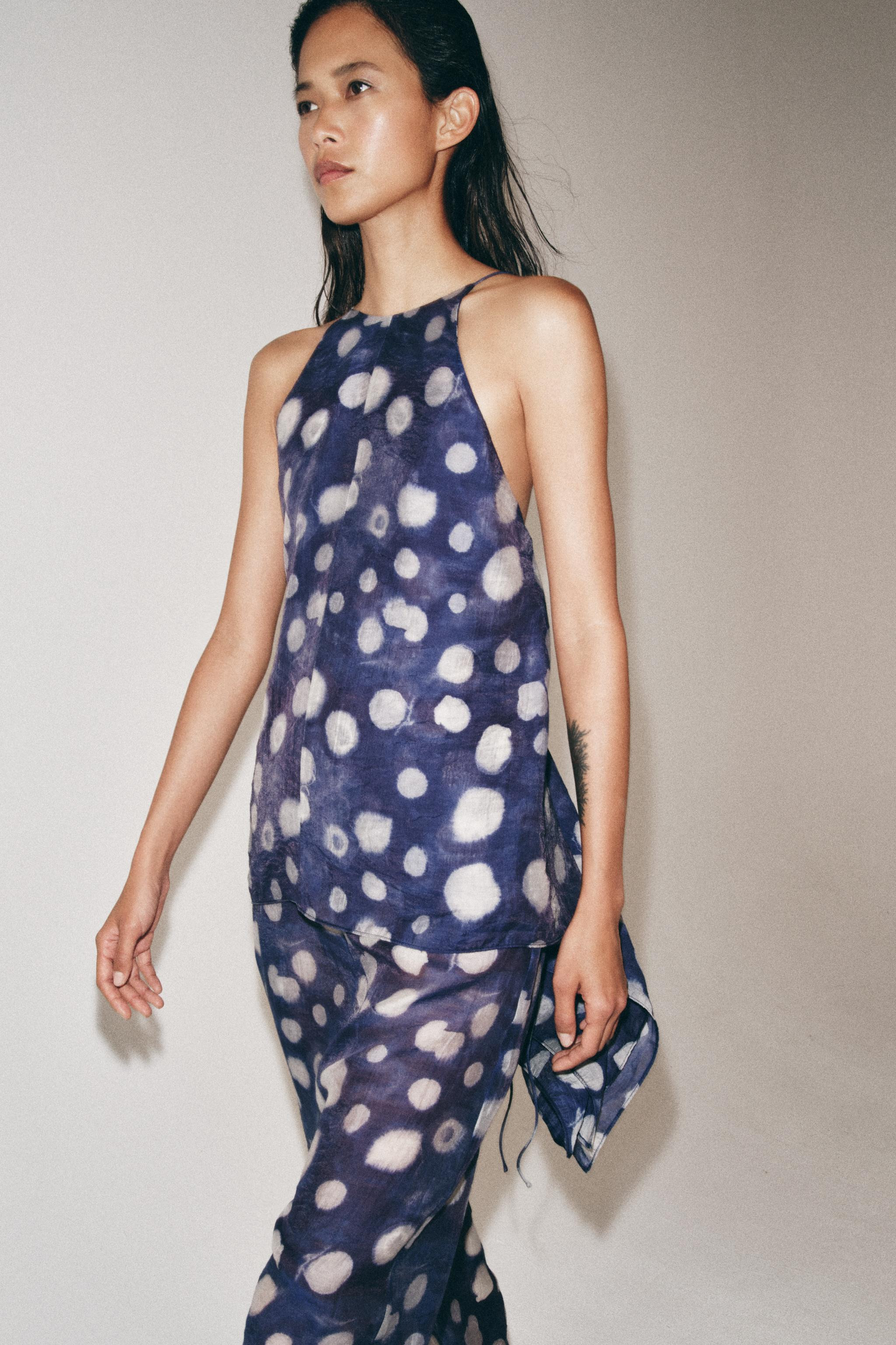 ZW COLLECTION POLKA DOT TOP | Zara UK