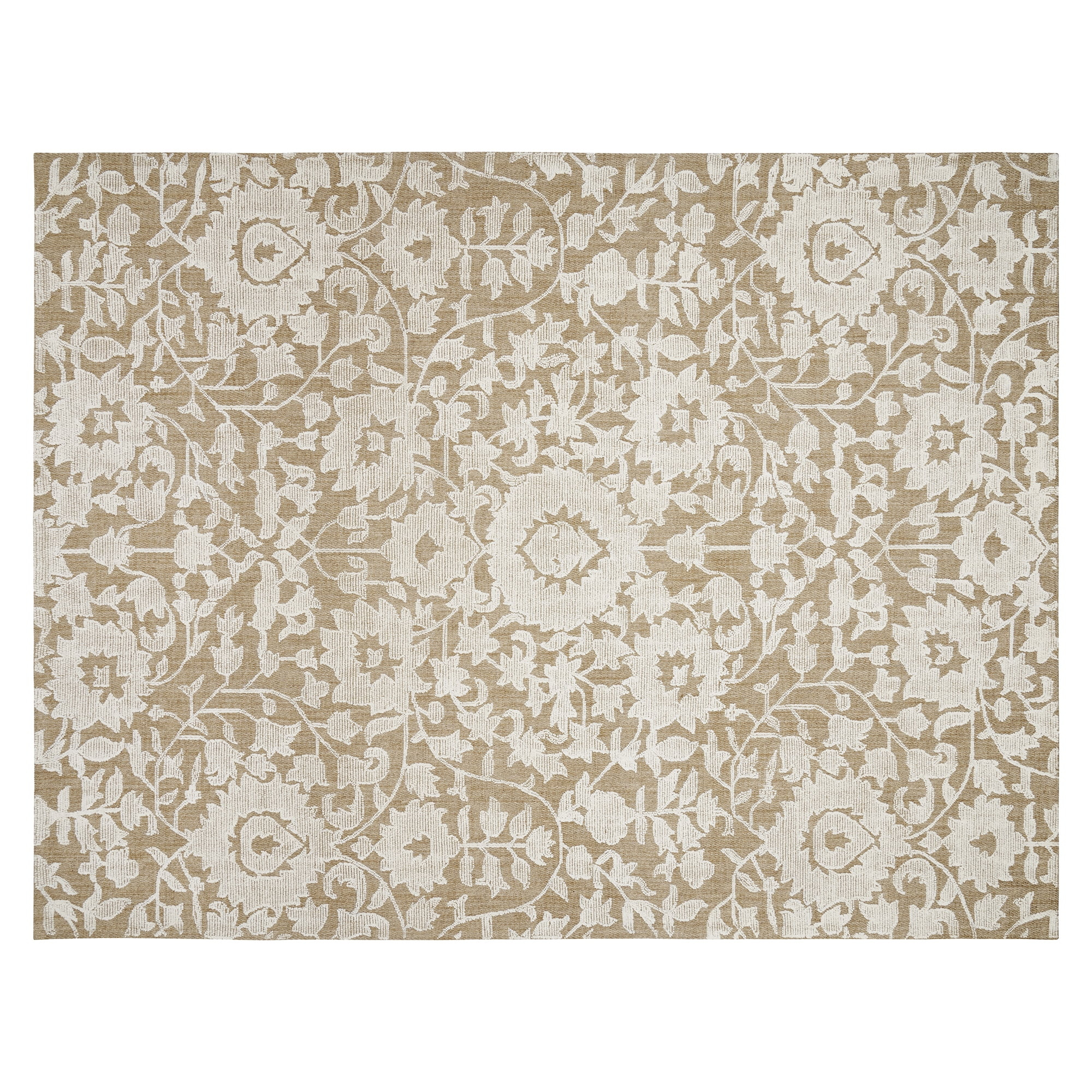 My Texas House Natural Wool Floral Indoor Area Rug, 8' x 10' | Walmart (US)