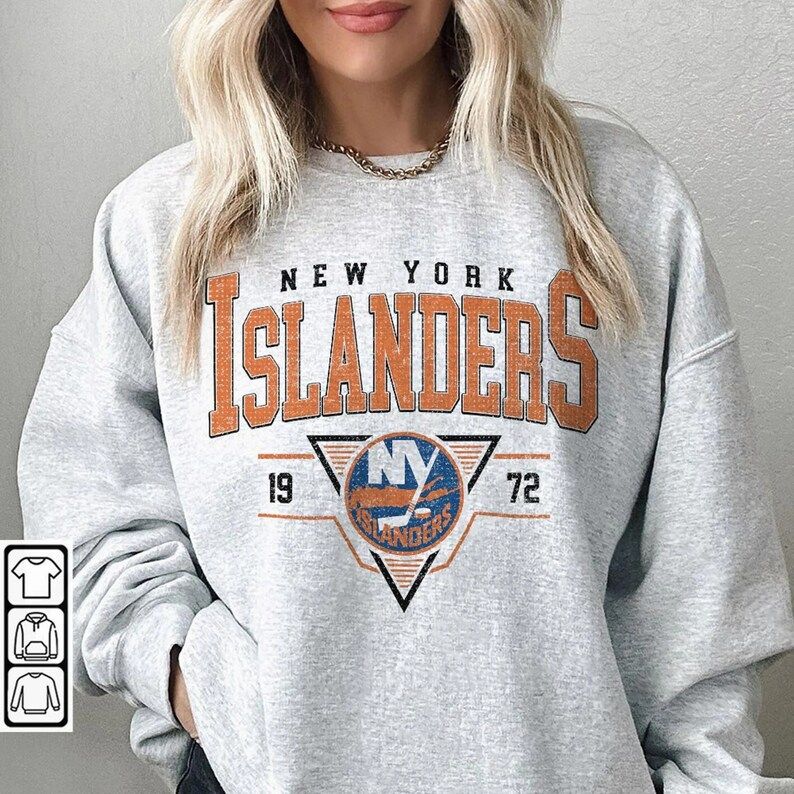 Retro New York Islanders Shirt, Crewneck New York Islanders Sweatshirt, Jersey Hockey Gift for Fa... | Etsy (US)