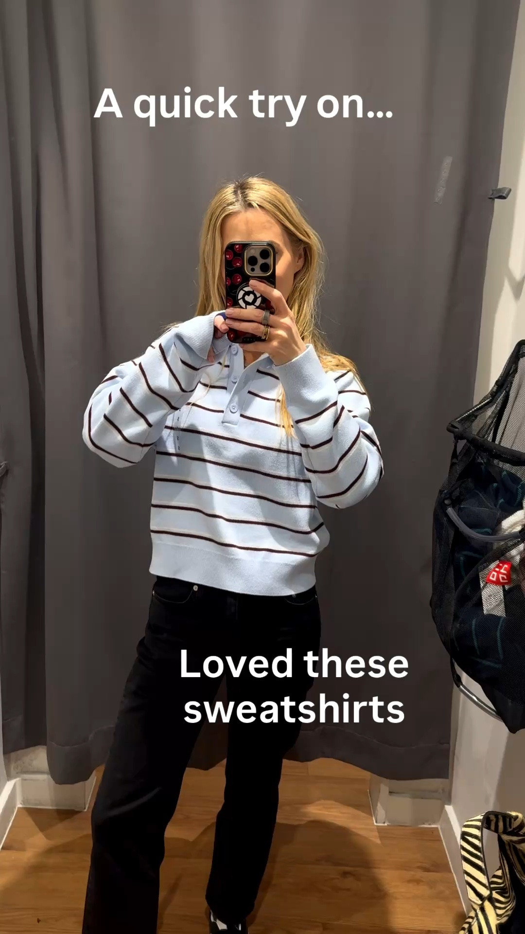 Would get the sweatshirt in a medium 
The Linen Tee I tried on an XS. Good size on me.
The jacket I tried on XS and I think I would go small. 
The black sweatpants are an XS. 