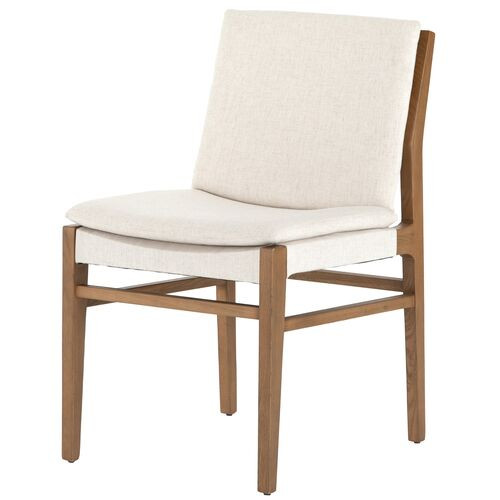 Natalia Dining Chair, Brown/Flax Performance | One Kings Lane