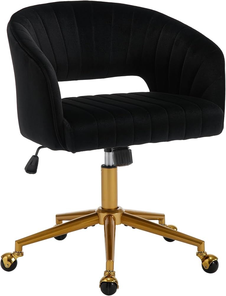 Homedraft Home Office Swivel Desk Chair, Modern Velvet Desk Chair, Height Adjustable Armchair wit... | Amazon (US)