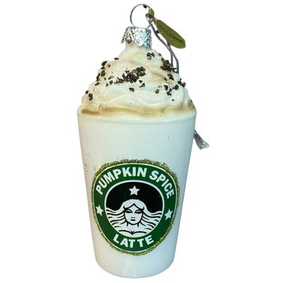 Pumpkin Spice Latte Ornament Handmade Glass by Cody Foster & Co | eBay US