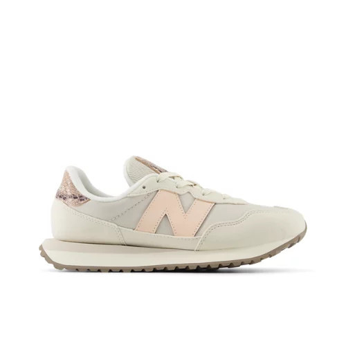 New Balance Kids' 237 Lace Beige/Pink - Beige/Pink | Joe's New Balance Outlet