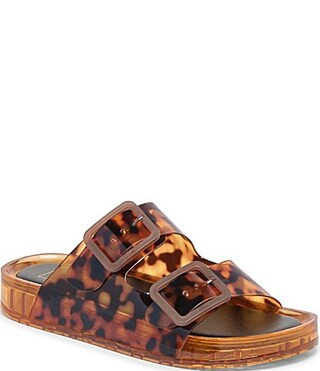 Dolce Vita Julio Tortoise Print Vinyl Slide Sandals - 9 | Dillard's