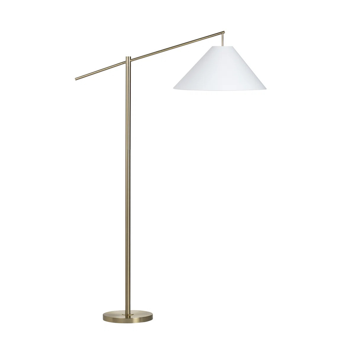 68.25" Steel Floor Lamp With White Linen Shade | Joss & Main