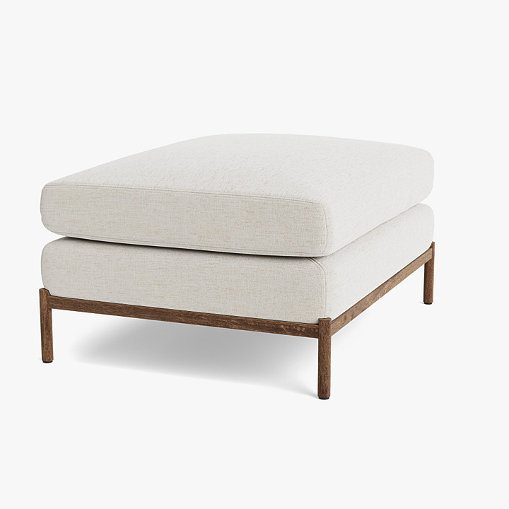Morrison Wood Base Ottoman (Ready to Ship) | McGee & Co.