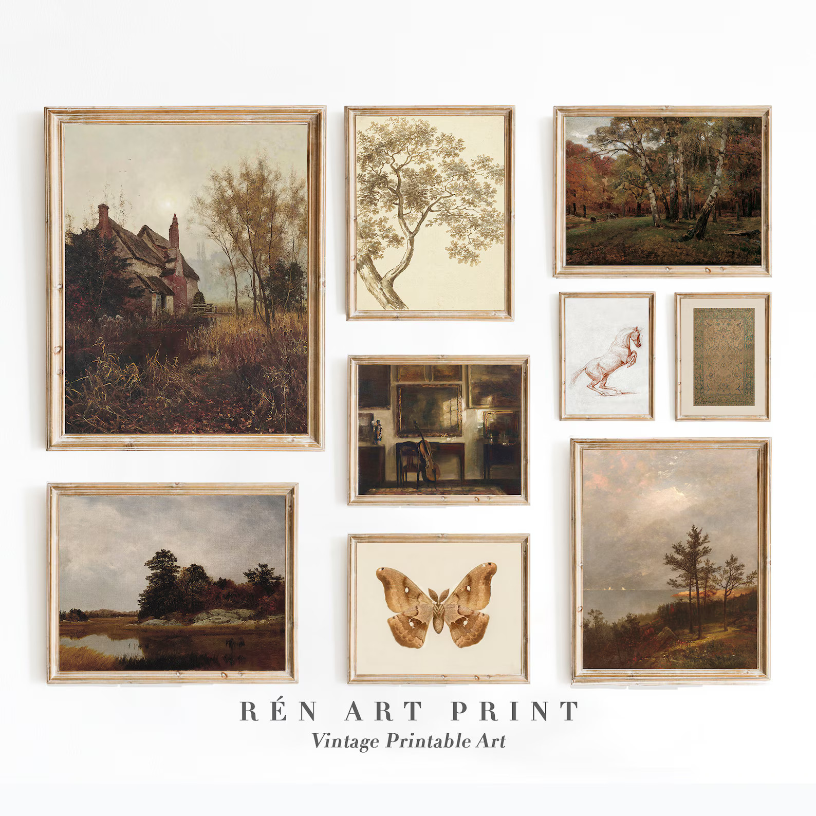 Vintage Fall Prints Digital Download Autumn Gallery Wall Set - Etsy Canada | Etsy (CAD)