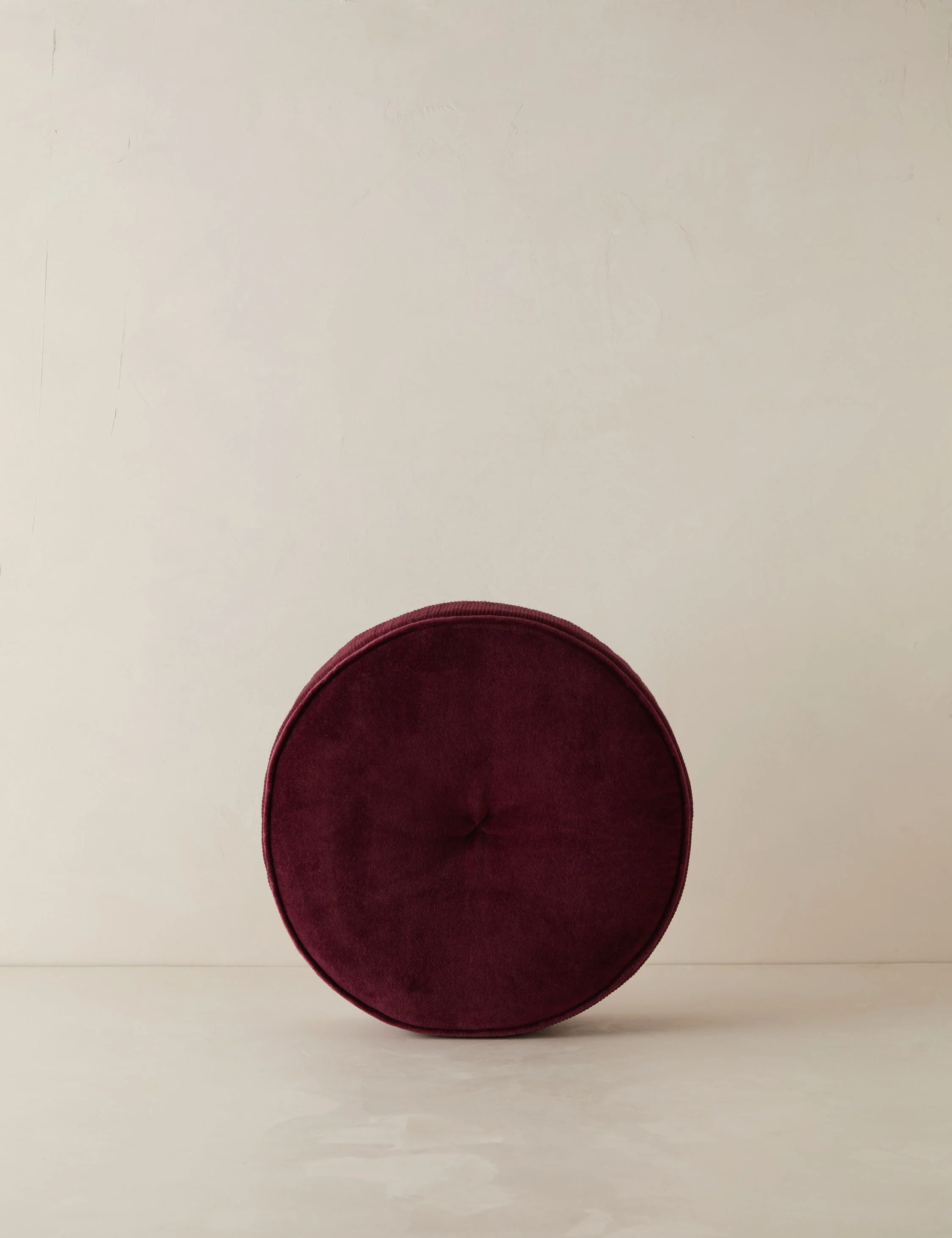 Velvet Disc Pillow by Sarah Sherman Samuel, Wine | Lulu and Georgia 
