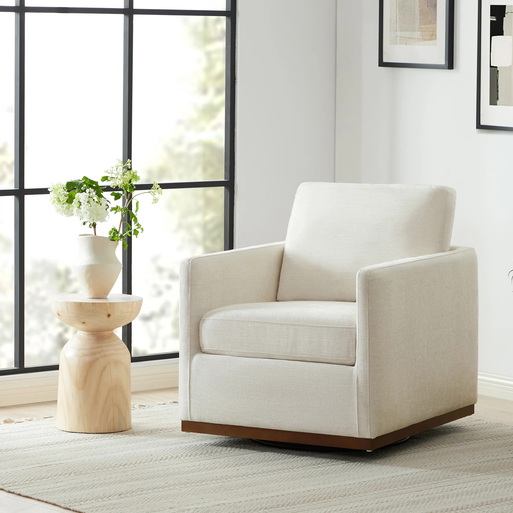 Assiatou Wide Swivel Arm Chair | Wayfair North America