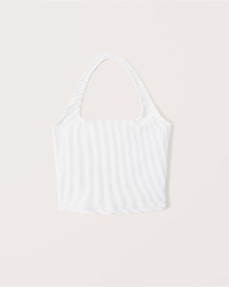 Women's Seamless Ribbed Fabric Halter Tank | Women's New Arrivals | Abercrombie.com | Abercrombie & Fitch (US)