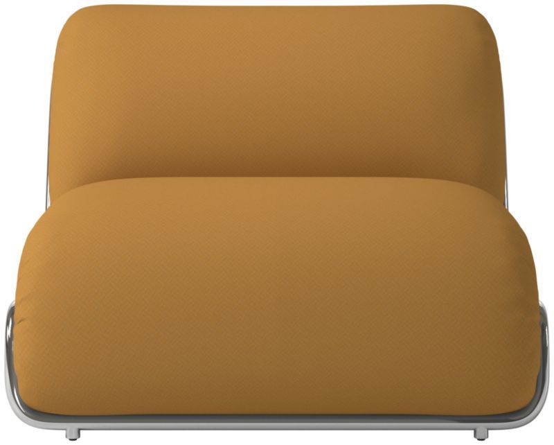 Hada Modern Armless Beige Leather Lounge Chair + Reviews | CB2 | CB2