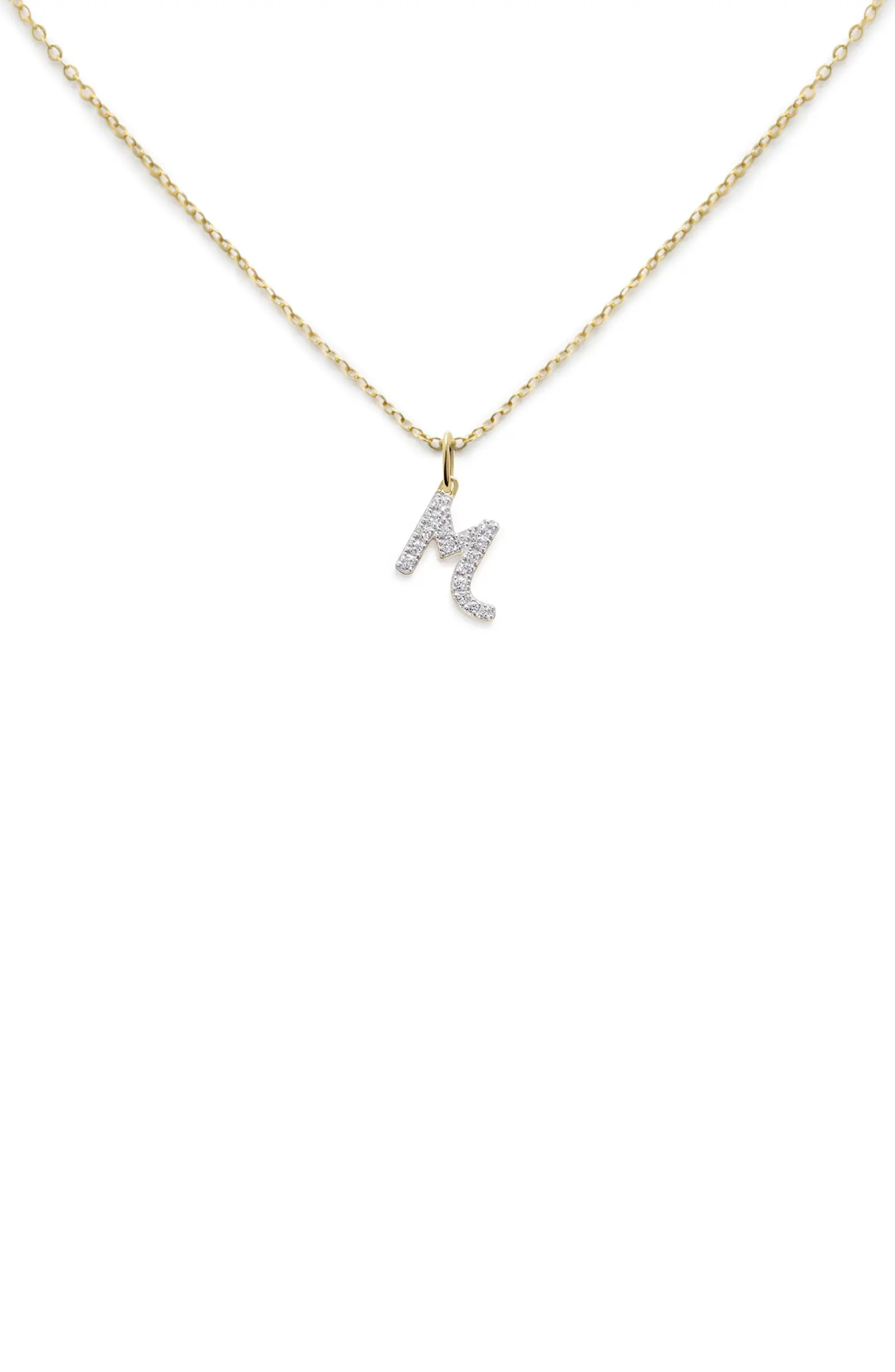 Monica Vinader Lab Created Diamond Initial Pendant Necklace | Nordstrom | Nordstrom