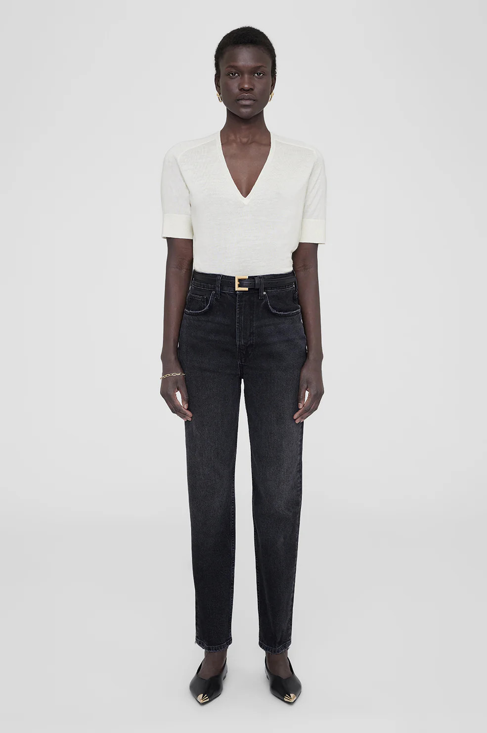 ANINE BING Aria Sweater in Ivory | Anine Bing