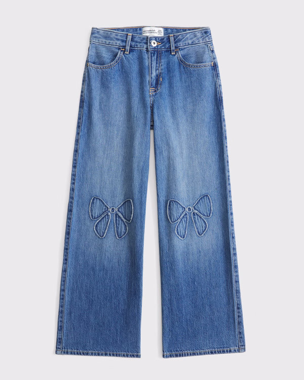 high rise ultra wide leg jeans | Abercrombie & Fitch (US)